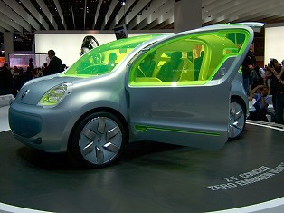 ゼロエミッションの電気自動車のコンセプトRenault Z E Concept